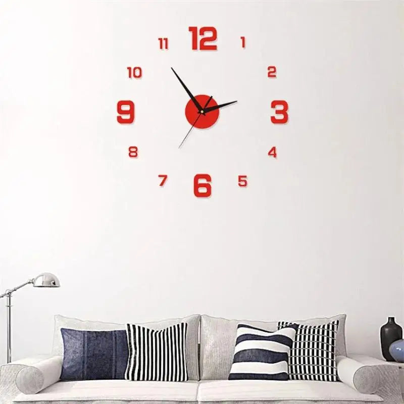 3D Wall Clock – Silent, Luminous & Modern Home Decor (40cm)