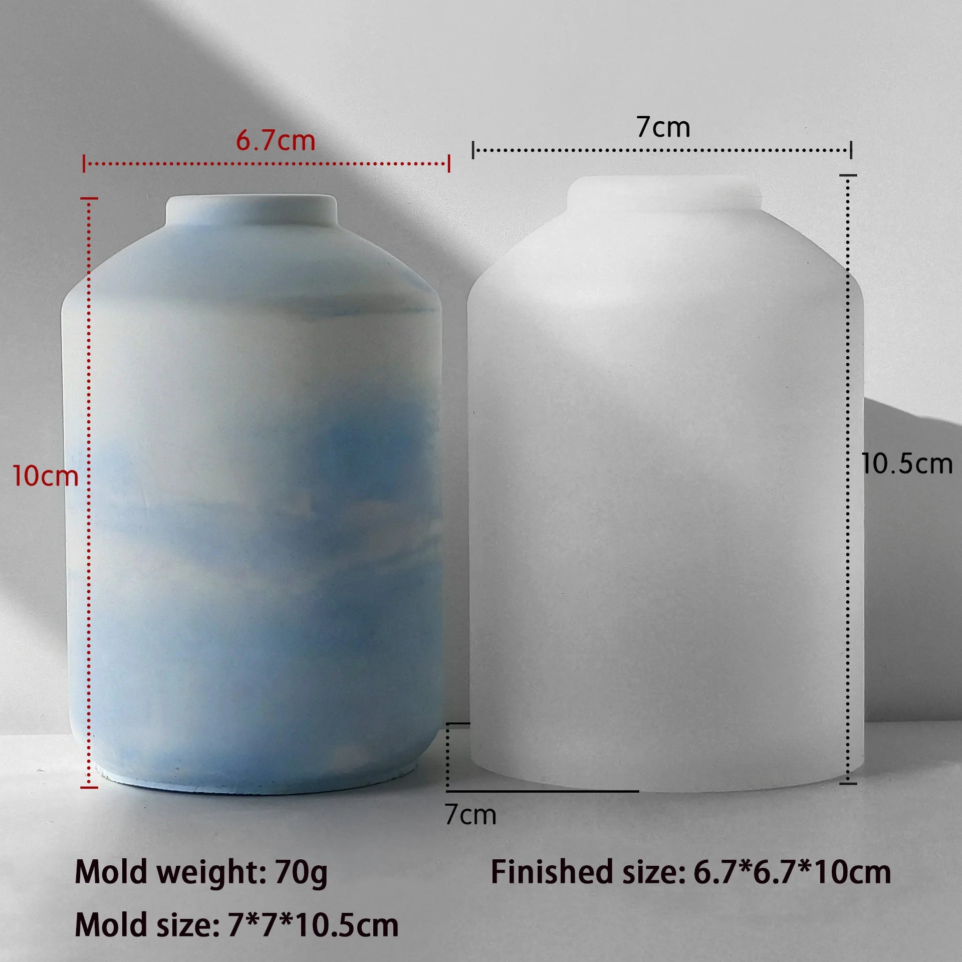 Marble Vase Silicone Mold | DIY Resin & Concrete Mold