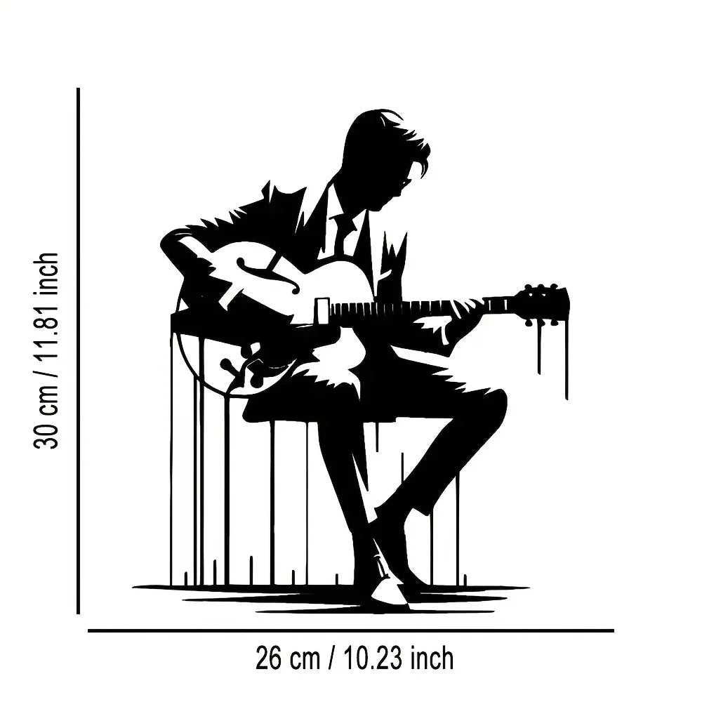 Abstract Metal Guitar Wall Art – Music Lover Home & Café Decor