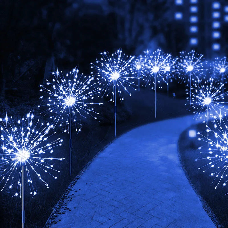 Solar Firework Lights | LED Dandelion Garden Stake Lamp | Waterproof Outdoor Decor