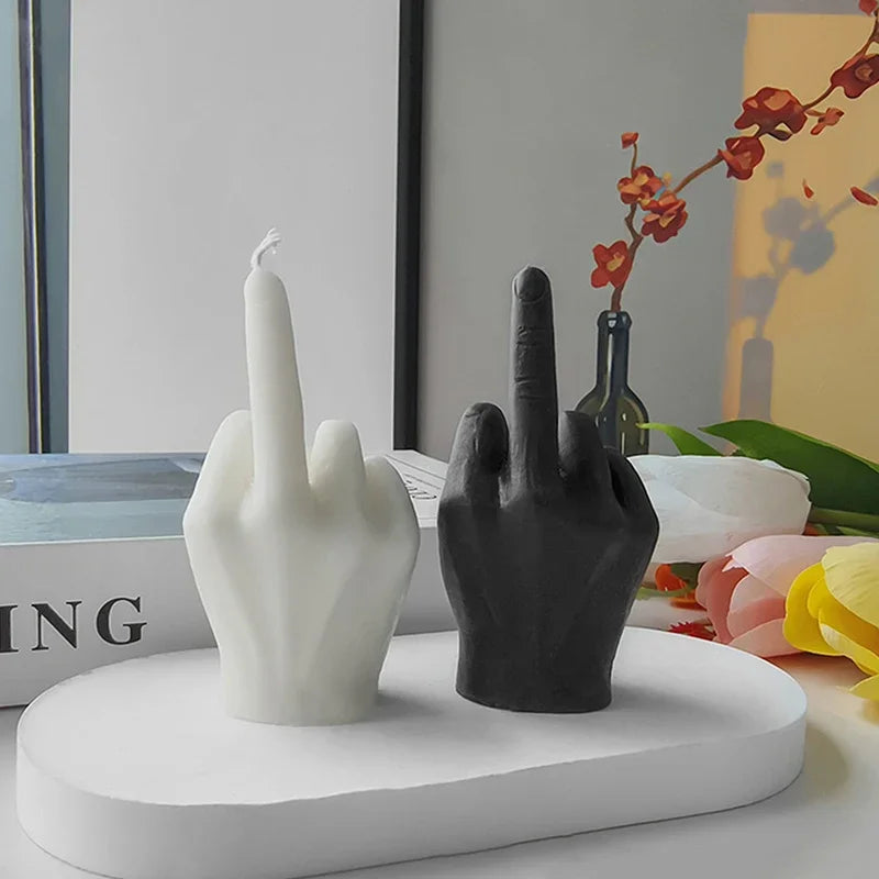 Funny Middle Finger Candle | Quirky Soy Wax Gift