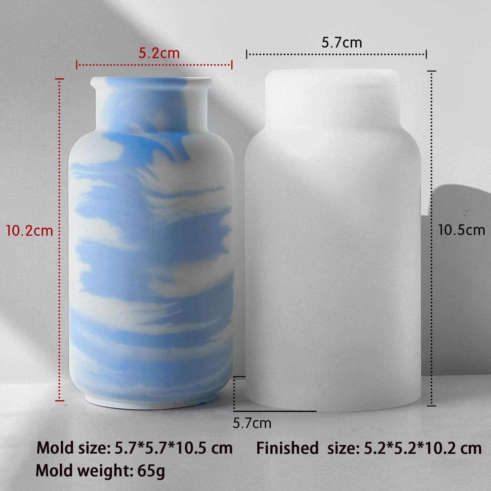 Marble Vase Silicone Mold | DIY Resin & Concrete Mold