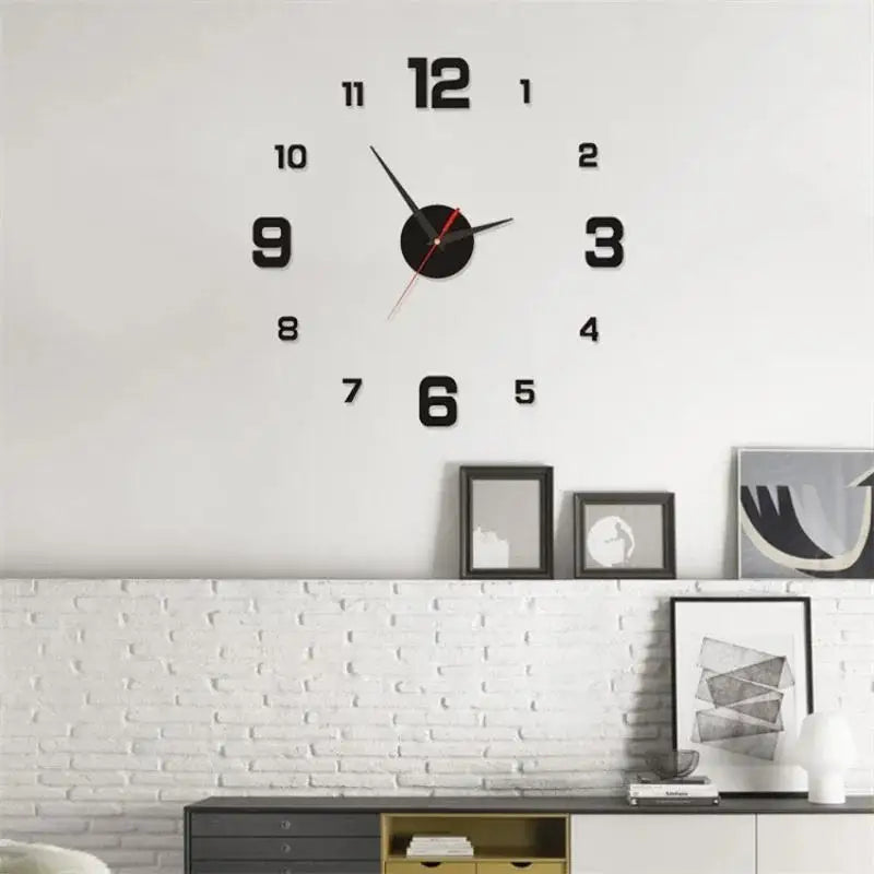 3D Wall Clock – Silent, Luminous & Modern Home Decor (40cm)