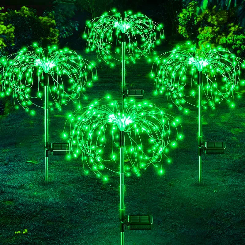 Solar Firework Lights | LED Dandelion Garden Stake Lamp | Waterproof Outdoor Decor