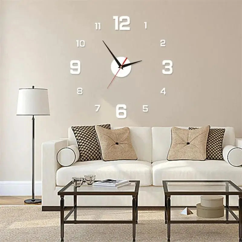 3D Wall Clock – Silent, Luminous & Modern Home Decor (40cm)