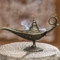 Antique Aladdin Oil Lamp – Decorative Incense Burner for Home & Meditation