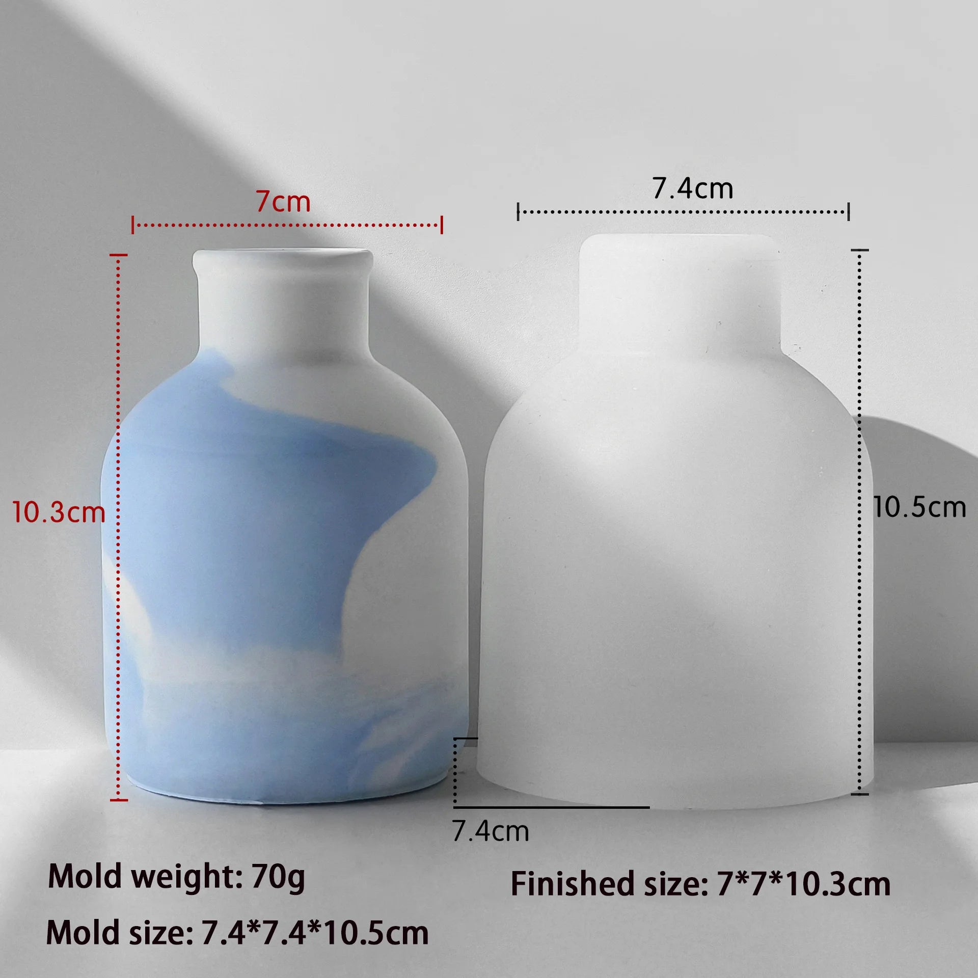 Marble Vase Silicone Mold | DIY Resin & Concrete Mold