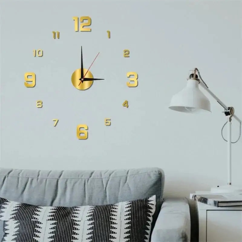 3D Wall Clock – Silent, Luminous & Modern Home Decor (40cm)