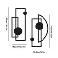 Metal Wall Sculptures Set of 2 – Abstract Hollow Vertical Wall Art