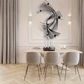 Modern Abstract Geometric Metal Wall Art – Minimalist Linear Design
