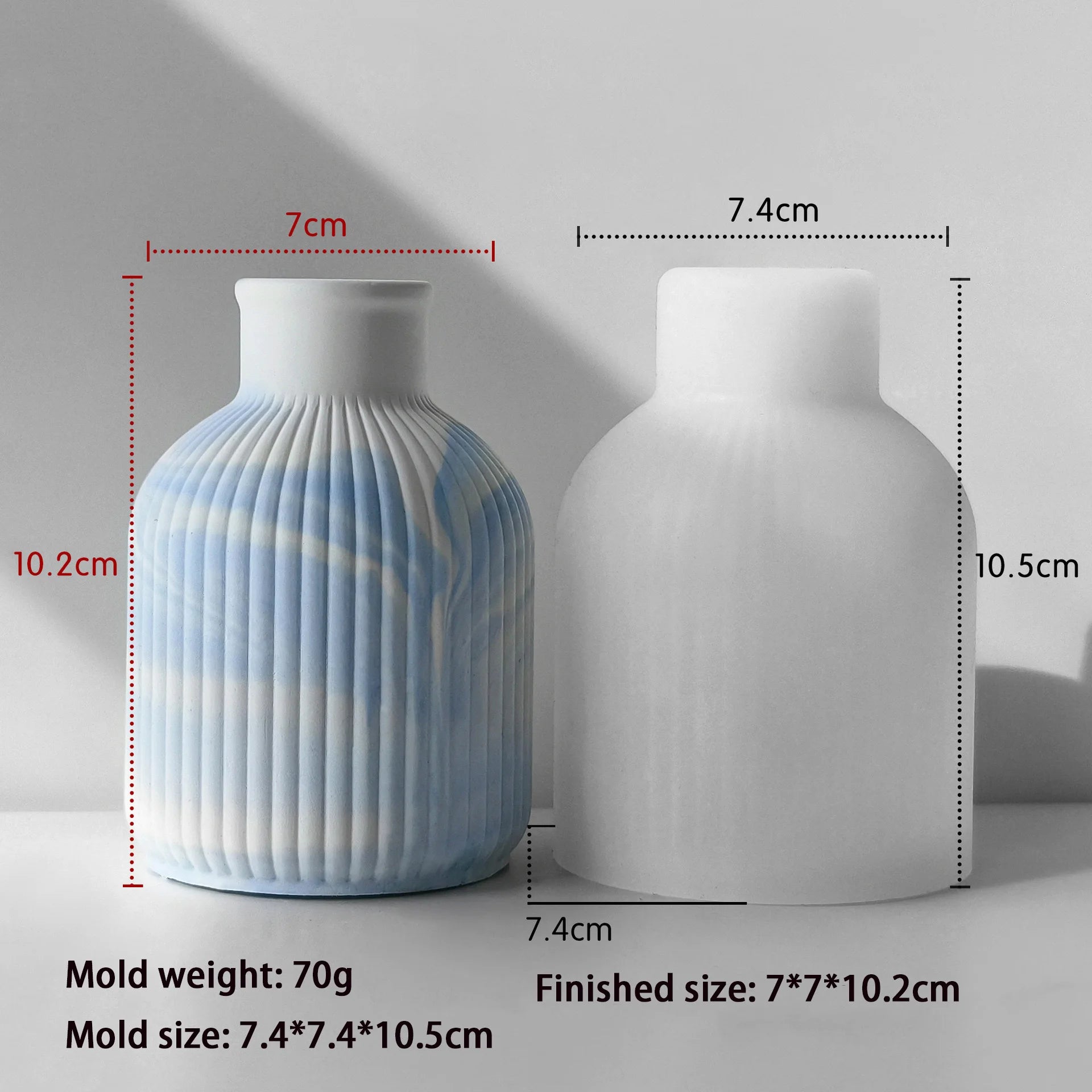 Marble Vase Silicone Mold | DIY Resin & Concrete Mold