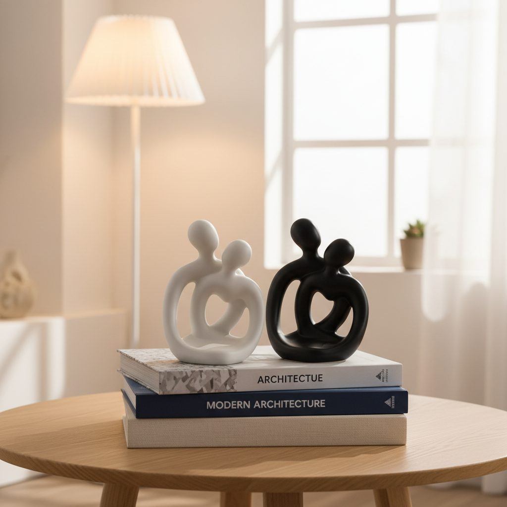 Nordic Ceramic Couple Candle Holder – Vintage Home Decor