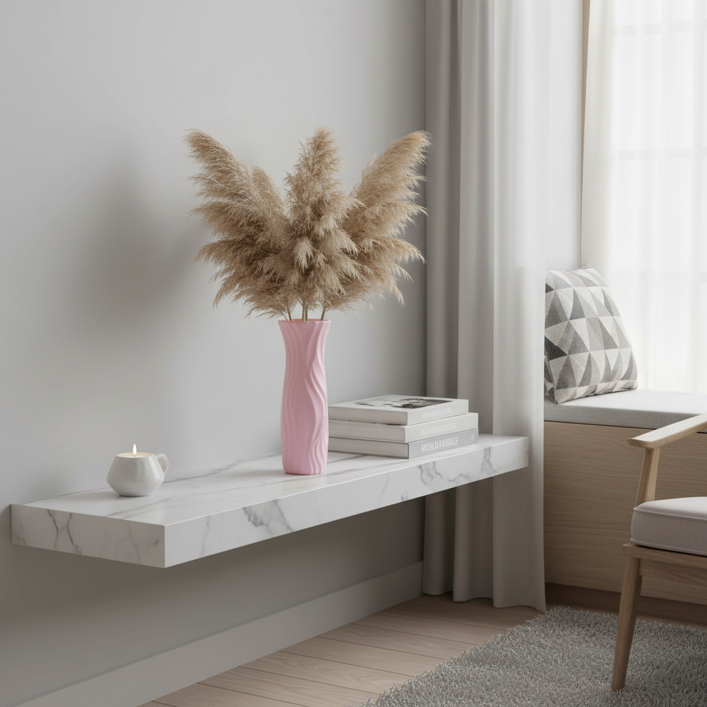 Minimalist Ceramic-Look Flower Vase | Home Decor