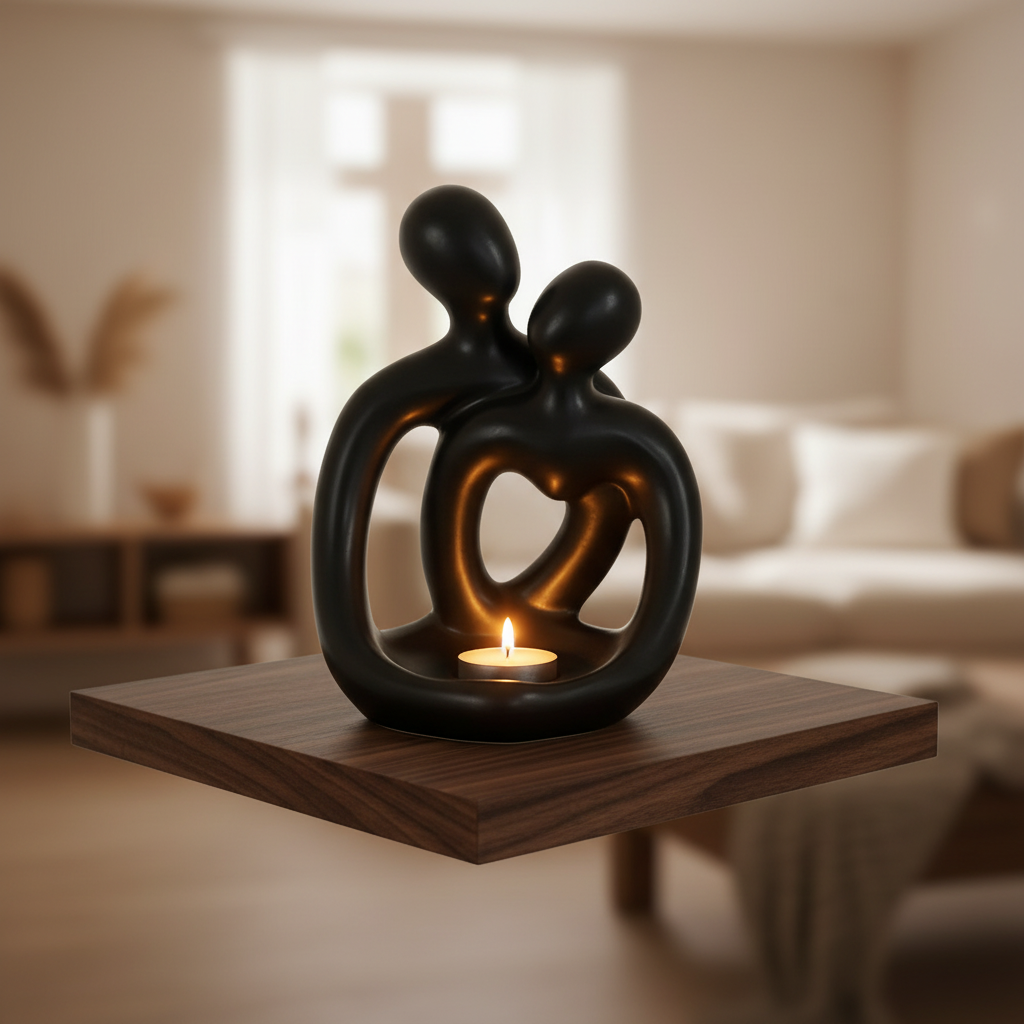 Nordic Ceramic Couple Candle Holder – Vintage Home Decor